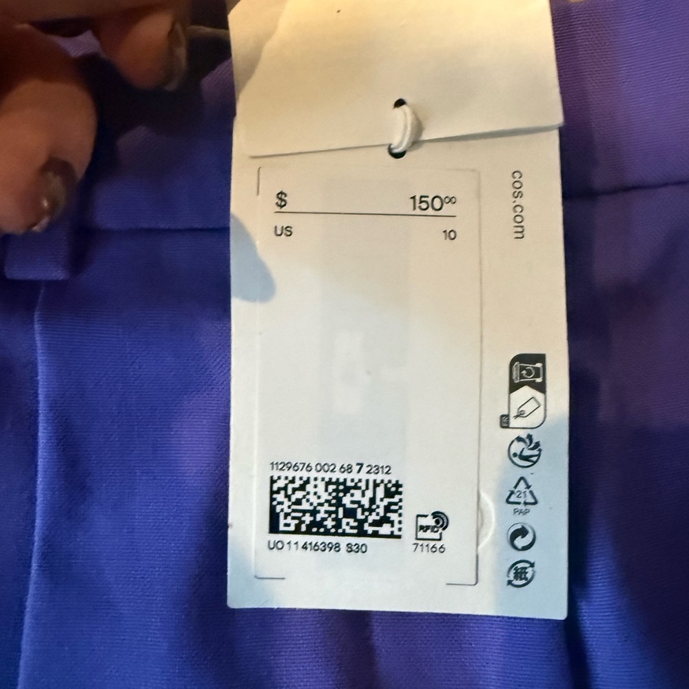 NWT Cos Purple Wool Trousers - 10 - Picture 8 of 9